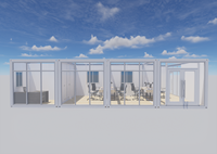 Maisons préfabriquées Zaoye 20FT, 3 chambres, maisons modulaires préfabriquées