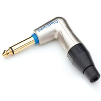 Connecteur Mono Mâle AMPHENOL TM1RJ-AU 1/4" à Angle Droit 90 Degrés avec Interrupteur, Plaqué Or, 10A, Jack Silencieux – En Stock, Expédition Rapide