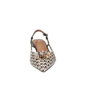 Tamaris Donna Slingback 1-29512-46 Beige/Nero 36 4 Cm Heel <b>Pumps</b> - Product Image 3