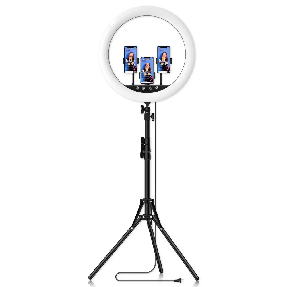 18-inch Ring Light with Stand, Adjustable 3200-6500K LED Lights Ring with Ultra-wide Lighting Area for Camera Photography,YouTub