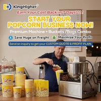 Machine à popcorn au gaz professionnelle industrielle commerciale avec moteur automatique Haute productivité pour le cinéma et les fêtes