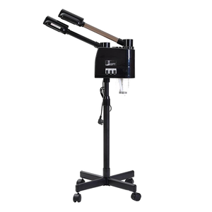 美容院スパ用プロフェッショナルブラックデジタル液晶画面フェイシャルスチーマーオゾン気化器ホットコールドミストイオン操作システム - Product Image 2