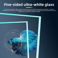 Aquarium JSD moderne avec filtre arrière en verre ultra-clair, pompe silencieuse tout-en-un, 30/40/50/60 cm, pour la maison, le bureau, le salon