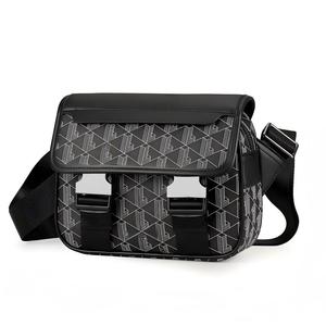 Sac à bandoulière vintage en cuir PU imperméable de luxe pour homme et femme, sac à bandoulière décontracté, sac messager latéral, logo personnalisé - Product Image 3