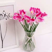 Bouquet de fleurs artificielles Calla Lily au toucher réel pour la maison, la cuisine, les mariages et les bouquets de mariée