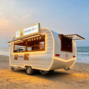 Vente flash : camion de cuisine mobile, camion de crêpes, remorque à café, chariot alimentaire en fibre de verre et aluminium - Product Image 1