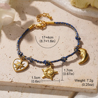 Ensemble collier et bracelet bohème pour femme, pendentif en acier inoxydable en forme de poisson corail et tortue de mer, avec perles