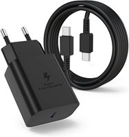 Cargador de Pared para Portátil USB-C PD GaN de 45W con Enchufe Europeo, Kit de Carga Rápida con Protección OTP, Cable Tipo-C Opcional de 1M, 1.5M, 2M