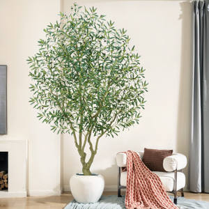 Albero di Ulivo Artificiale, Ulivi Finti da Esterno, Pianta in Vaso di Seta con Tronco Realistico per Arredamento Moderno di Uffici e Case - Product Image 4