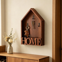 Boîte de rangement murale vintage en bois, porte-clés, boîte de rangement pour courrier, petit étagère de rangement, artisanat en bois