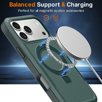 Coque de téléphone portable magnétique antichoc haut de gamme avec support pour iPhone 17 18 Pro Max, vente en gros d'usine, emballage personnalisé avec logo