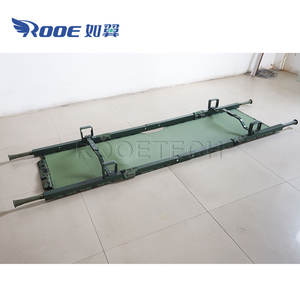 Camilla Táctica de Campo Plegable de Aluminio de 2/4 Tubos Cuadrados, Color Verde Oscuro Camuflaje - Product Image 3