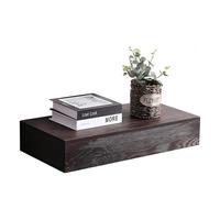 Étagère murale flottante en bois de style vintage avec compartiments cachés pour ranger divers articles, salon en bois