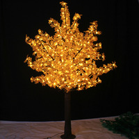 Maßgefertigter 3m~5m Kunststoff Grüner Künstlicher Kirschblüten-LED-Lichtbaum IP65 Wasserdicht CRI90 6000K Tageslicht für Hochzeiten Weihnachten