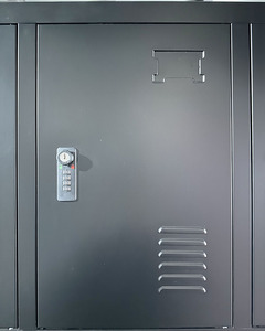 Armoire de rangement métallique gris clair à 12 portes avec serrure à clé, casier de travail, casier de vestiaire, casier pour employés - Product Image 4