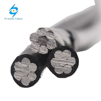 Cable aislado XLPE aéreo de aluminio triplex 1/0AWG 2/0AWG
