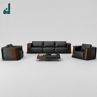 Ensemble de canapés de bureau exécutif en cuir de luxe moderne, durable et écologique, canapé modulaire minimaliste pour le bureau du directeur