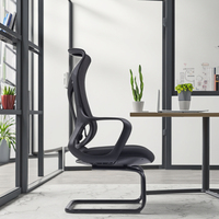 Chaise de bureau ergonomique en tissu avec soutien lombaire réglable, vérin à gaz certifié, design moderne pour la maison ou le bureau