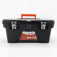 Plastic Tool Box with Removable Tray and Organizers