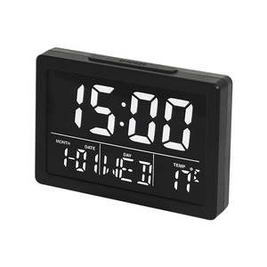 LCD kỹ thuật số Trạm thời tiết đồng hồ báo thức với Big snooze nút ánh sáng hiện đại nhựa đồng hồ treo tường cho bàn hoặc nhà Quà Tặng - Product Image 1