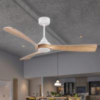 Ventilateur de plafond en bois avec télécommande lumineuse Caractéristiques de la décoration intérieure Conception de type chair