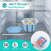 Moule à glaces SILIKOLOVE Factory 8 cavités, antiadhésif platine LFGB, sans BPA, 100% silicone alimentaire