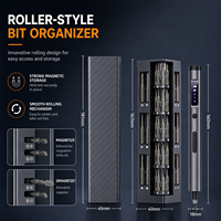 Tournevis électrique rotatif de type cube 57-en-1 avec moteur planétaire, batterie au lithium rechargeable et affichage numérique TK
