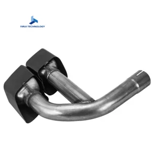 Gasoline Version 2.0 Split Square Muffler Tip Silencer Tail Throat Exhaust Pipe For Audi Q7 Upgrade SQ7-2