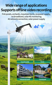 كاميرا شمسية بدقة 15 ميجابكسل وثلاث عدسات مع بطاقة SIM 4G وواي فاي وتحكم ثلاثي الاتجاهات وذكاء اصطناعي للرؤية الليلية وإنذار ثنائي الاتجاه - Product Image 6