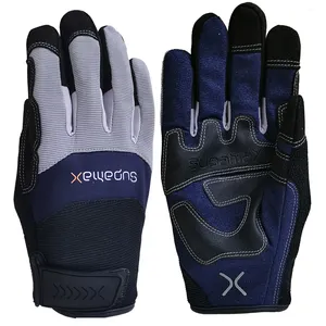 Gloves for Auto Repairing Working Heavy Duty Work Wear-resistant Synthetic Leather Hand Mechanic Work Gloves