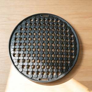 Plancha de Hierro Fundido Jilu Premium 295 Antideslizante Ergonómica con Orificios Redondos para Barbacoa - Product Image 2