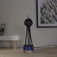 Kabel Charger HP LED 3-in-1 yang Dapat Disesuaikan dengan Logo, Pengait & Gantungan Kunci
