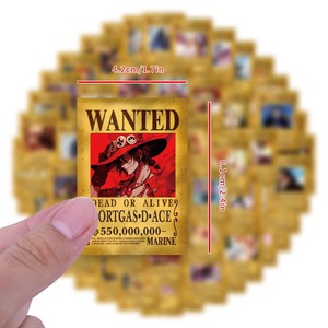 Nouvelles 100 affiches murales <span class=keywords><strong>One</strong></span> <span class=keywords><strong>Piece</strong></span> de <span class=keywords><strong>Luffy</strong></span> jaunies, style anime, pour collage - Product Image 3