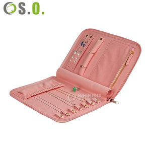 Organizador de Joyas de Terciopelo Rosa de Gran Capacidad, de Lujo y Alta Gama, Marca Shero, Color y Tamaño Personalizables para Almacenamiento de Múltiples Joyas - Product Image 2