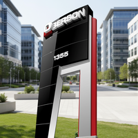 Panneau LED personnalisé pour pylon, publicité extérieure rétroéclairée, logo 3D lumineux, décoration, tableau de prix pour station-service, bâtiments, télécommande