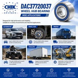 Roulement de moyeu de roue DAC37720037 37x72x37mm, roulements à billes à contact oblique à double rangée pour essieu avant, ISO CE RoHS pour l'automobile - Product Image 4