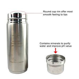 Gourde à eau alcaline nano <span class=keywords><strong>pH</strong></span> 9,5, ioniseur alcalin équilibré, bouteille, gobelet à eau nano, générateur d'hydrogène, eau en acier inoxydable 304 - Product Image 3