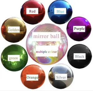 Promotional Hanging Inflatable Mirror Ball Mirror Balloon Giant Mirror Sphere For Decoration Sealed Gold/silver Ball Shiny