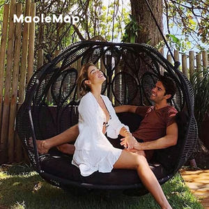 Columpio silla al aire libre jardín <span class=keywords><strong>hamaca</strong></span> patio balcón muebles terraza patio trasero ratán colgante salón huevo silla sala de estar sofás - Product Image 3