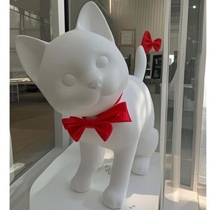 Estatua de Gato de Dibujos Animados en Resina de Fibra de Vidrio, Tamaño Personalizado, Resistente a la Intemperie, para Decoración Interior y Exterior - Product Image 2