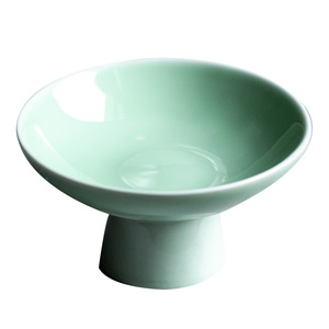 Assiette ronde à pied haut en porcelaine bleue et blanche de style rétro chinois, pour fruits, usage domestique, style luxueux - Product Image 5