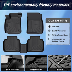 Tapetes de Piso TPE para Todo Clima, Impermeables y Resistentes al Desgaste, Personalizados para <span class=keywords><strong>Dodge</strong></span> Durango de 7 Asientos - Product Image 2