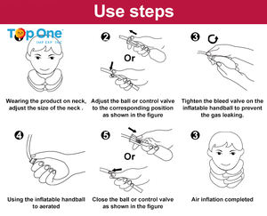 Top One fournit une fixation pneumatique dispositif de traction du cou cervical spondylose soulagement de la douleur défrisant - Product Image 3
