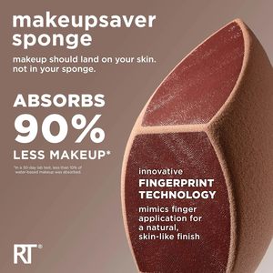 0130 <span class=keywords><strong>Real</strong></span> Technique Makeupsaver Éponge Maquillage Mélangeur Éponge pour Formulations Liquides et Crème Application Ciblée Sans Latex - Product Image 3