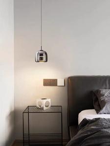 Lustre à <span class=keywords><strong>suspension</strong></span> Led moderne en verre <span class=keywords><strong>gris</strong></span> avancé Cuisine Salle à manger Décoration intérieure Lampe Design simple Pendentif Salon Chevet - Product Image 6