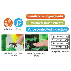 Jacko Toys Control de voz eléctrico Rockery Parrot Toys Juguetes de pájaros controlados por voz - Product Image 4
