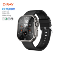 Reloj Inteligente DIRAY S8 para Hombre, Cuerpo de Aleación de Zinc, Pantalla HD de 2.01'', Llamadas por Bluetooth, Resistente al Agua IP68, 410 mAh, +100 Deportes, CE FCC