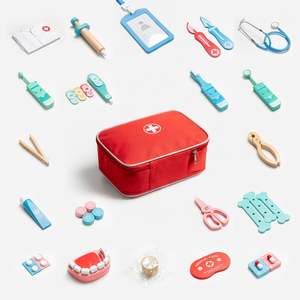 Enfants en bois jeu de <span class=keywords><strong>rôle</strong></span> Simulation médecin infirmière Kit médical éducatif semblant jouets d'apprentissage pour garçons et filles - Product Image 6