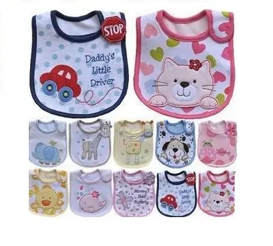 Penjualan Laris Kustom Tahan Air Bayi Bandana Baru Lahir 100% Katun Liur Anak-anak Bib Bayi Tumbuh Gigi Handuk Liur Makan Celemek Bayi