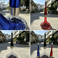 DS Modern 67cm Narguilé Chicha à Tube Unique Durable avec Éclairage LED pour Voyage MAO-164